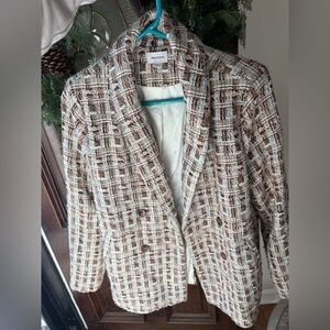 Song of Style Brown and Cream Tweed Blazer
